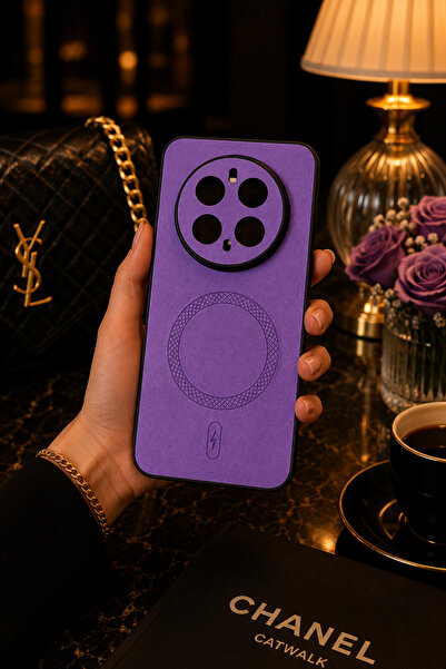 TechTrove Honor Magic 7 Pro Uyumlu MagSafe Destekli Lüks Deri Görünümlü Kamer...
