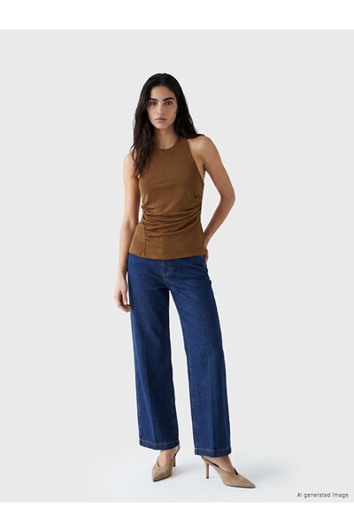 LC Waikiki Halter Neck Gathered Blouse