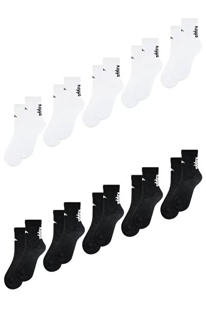 Kappa Set 10 perechi de sosete medii total flausate cu logo si scris
