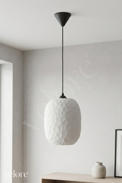 Velore Nira Cube Sarkıt Avize/ Bioplastik Tekli Sarkıt Avize / E27 Duy