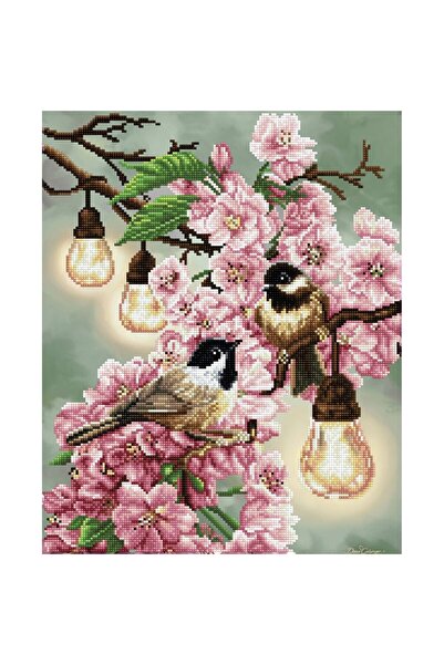 Liva Craft Diamond Dotz Flori de cireș și flori de trandafir – 41,9 x 52,1 cm