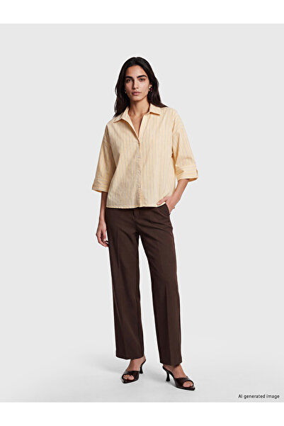 LC Waikiki Striped Oversize Women's Shirt