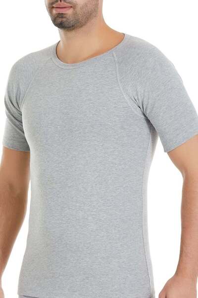 YILDIZ Men's Short Sleeve Thermal Underwear Gray