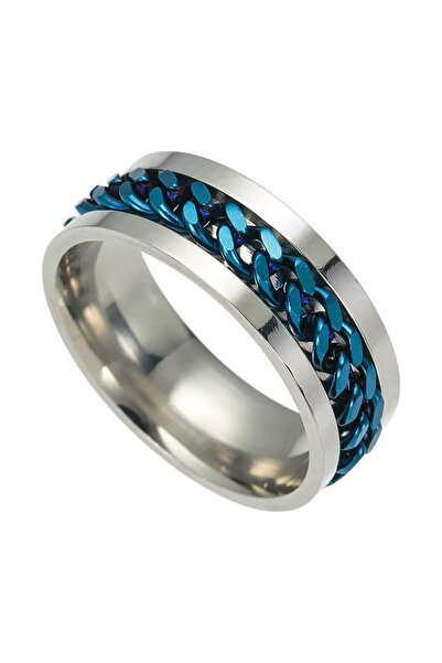 Black Season Rotatable Relaxation Ring Stainless Steel Adjustable Size 5-14 |...