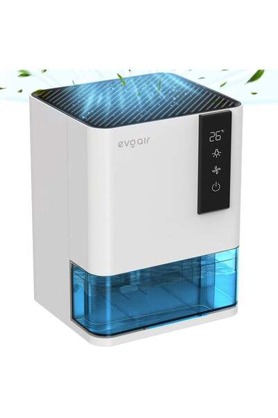 EvoAir Dezumidificator HIDRY, 700ml/24h, Senzor de Umiditate/Temperatura, Lum...