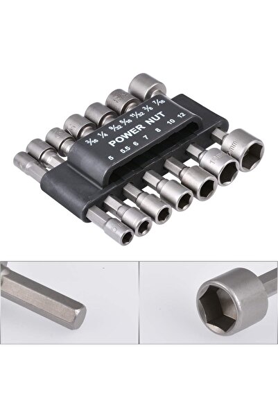 Generic 14Pcs Magnetic Socket Head Set 1/4" Hex Nut Driver Bit Set for Drill,...
