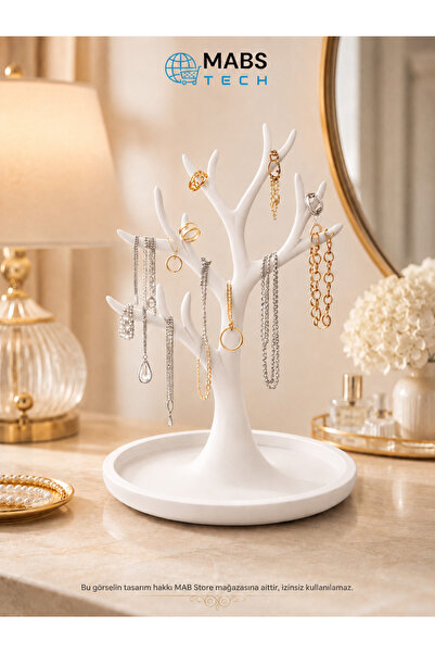 Mabs Tech 3D Decorative Jewelry Stand and Jewelry Tree – Ring, Earring, Neckl...
