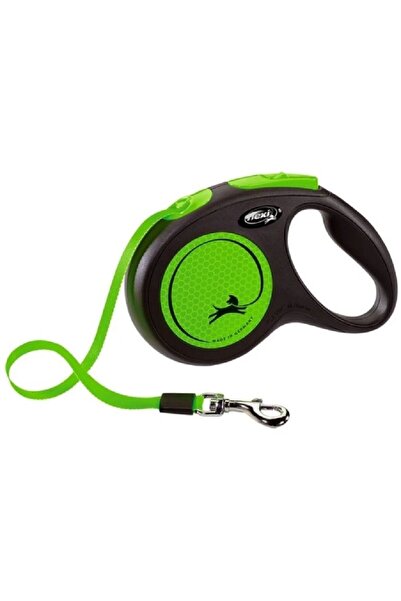 Flexi Neon Αυξομειούμενος Οδηγός Ιμάντας 5m έως 25kg Πράσινο Medium