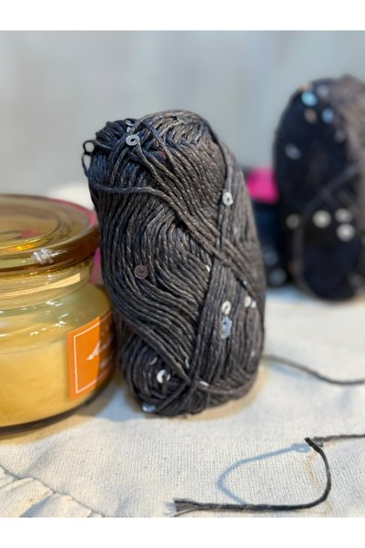 Dantelux Fir de tricotat Ozle cu paiete strălucitoare (80% bumbac - 20% paiete metalice) 50 Gr. 150 Metri NM: 3