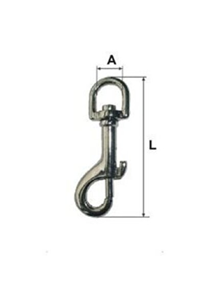 Generic CARABINA BRELOC CU ARC SI INEL ROTATIV 14X76M