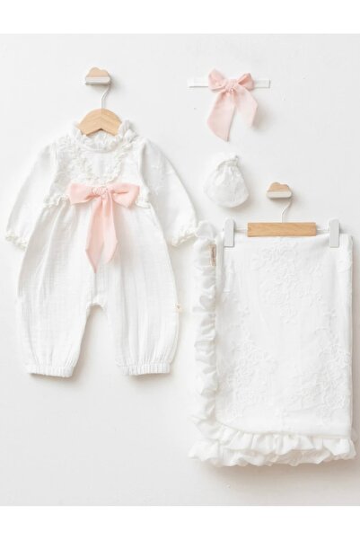 Cherub Baby Kopenakili Muslin Bowknot 100% Cotton Blanket Romper Set Pugi New...