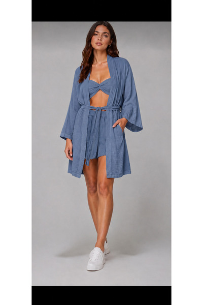 estewoman Muslină 100% bumbac, set kimono din 3 piese