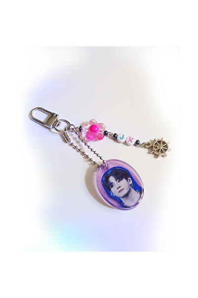 Güneş Kırtasiye BTS Jungkook İsimli Zincirli Anahtarlık Epoksi