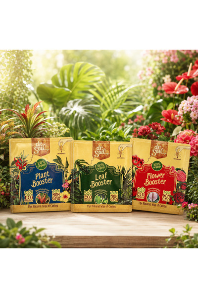 Dr Soil Pachet Dr.Soil Booster pentru plante, Plant + Leaf + Flower, 3 monodo...