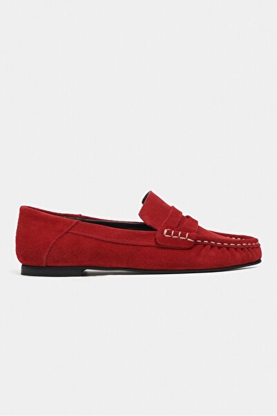 NİŞANTAŞI SHOES Pantofi de damă Misty Red din piele intoarsa