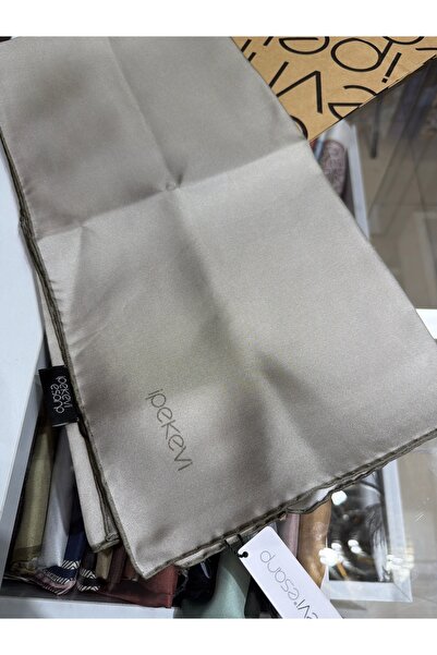 ipekevi Plain Twill Silk Scarf Sand Beige 01116