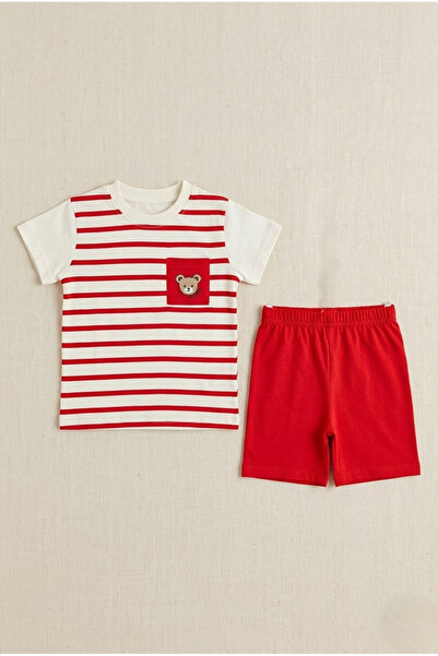 Yumak Bebek Ürünleri 100% cotton boys' two-piece shorts set - summer casual o...