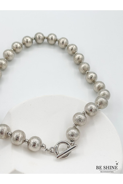 Be shine accessories Topçuk Çelik Kolye