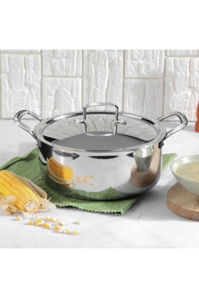 Vinod Smart Triply Stainless Steel Casserole with Lid, 28 cm Diameter, 8 Lite...