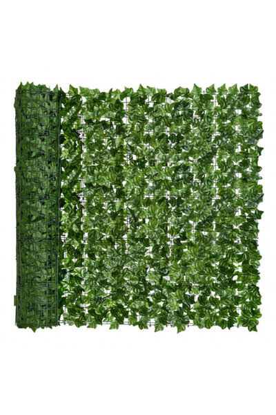 PLANT MASTER Gard paravan viu cu frunze artificiale, verde inchis, 300x150 cm