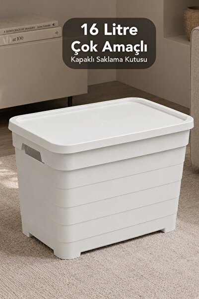 Meleni Home Pyramid Storage Box with Lid - Multi-Purpose Organizer Bathroom K...