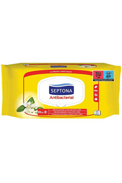 Septona Servetele Umede Antibacteriene - Lemon, 60 buc