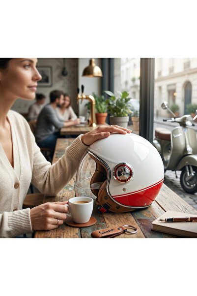 yyk Nero Retro Yarım Motosiklet Kaskı