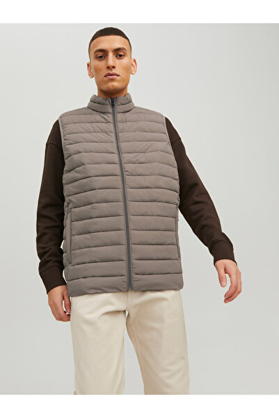 Jack & Jones Ανδρικό γιλέκο Jack&Jones Oversize με φερμουάρ και γιακά - Μινιμ...