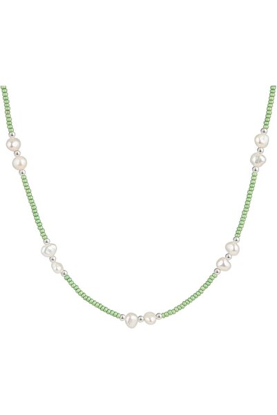 MINZA Medusa Women's Necklace, 925 Sterling Silver, Beaded Necklace, with Cze...