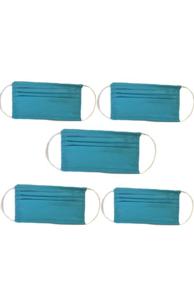 Textel Set 5 Masti de Protectie Reutilizabile din Microfibra Textel, Bleu