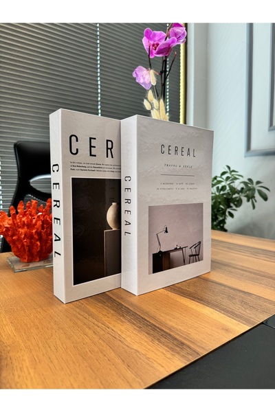 NAHİTA ATELİER Cereal Vazo Masa 2-Pack Book Decorative Box