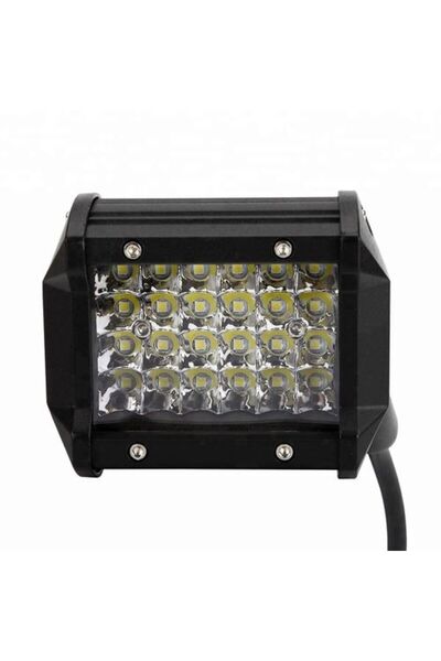 Vivendo Proiector LED auto off-road 72W, 24 LED-uri, lumină albă, model drept...