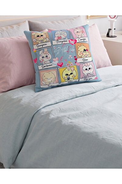 Toum Pernă decorativă drăguță de 40 x 40 cu personajul SKZOO Stray Kids