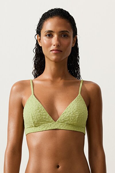 Oysho Çiçekli jakarlı üçgen bikini üstü