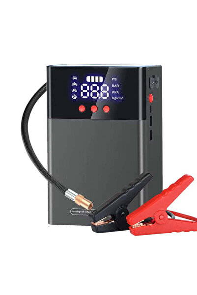 Vivendo Jump Starter auto multifunctional 12V cu compresor aer 150 PSI si bat...