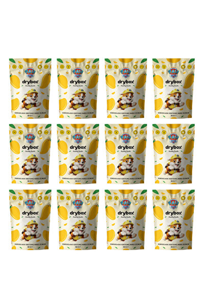 DRYBOX Freeze Dried Mango Slices 16g Pack of 12 - 100% Natural Crunchy Health...