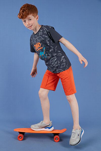 Lela Cotton Printed Crew Neck Short Sleeve Shorts Suit Boys' SET6212020