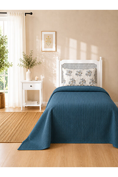 Esella Home | %100 Organic-Cotton | Tek - Geniş Tek Kişilik Pike Takımı 3 Par...