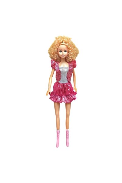 Z Store Manechin de modă înalt, în rochie roz și argintie – 60 cm, păr blond ...