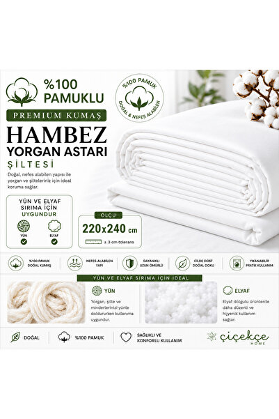 Çiçekce Home evinize renk katar Yorgan Astarı & Şiltesi & Kılıfı 100% Pamuk H...