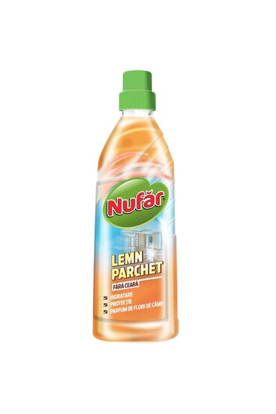 Nufar Set 4 x Solutie Curatare Lemn si Parchet fara Ceara Nufar, 750 ml