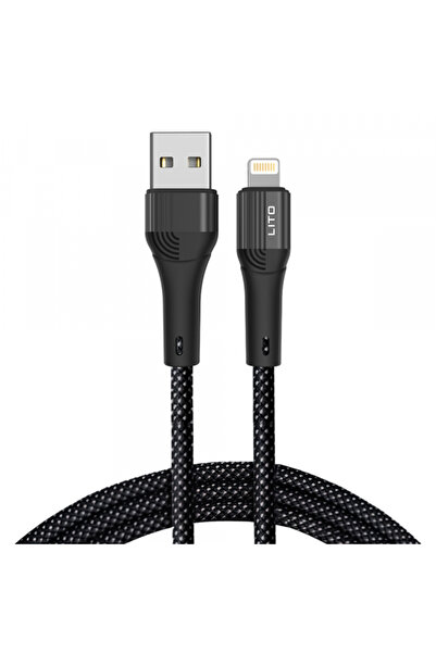 Lito Cablu Date si Incarcare USB-A - Lightning LD14, 18W, 1m, Negru