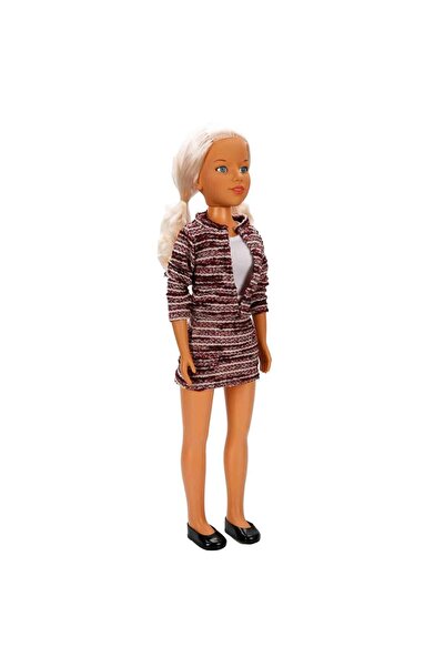 Dollz'n More Dollz n More Yürüyüş Arkadaşım Clara Classic 80 cm Boyunda, Şık Kıyafetli Büyük Boy Yürüyüş Bebeği