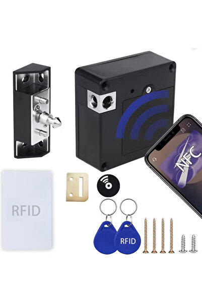 TAPIT قفل خزانة خفي، قفل NFC مخفي، قفل RFID للتركيب الذاتي، قفل خزانة خشبية أ...