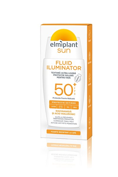 ELMIPLANT Sun Fluid UV Iluminator de protectie solara pentru fata cu textura ...