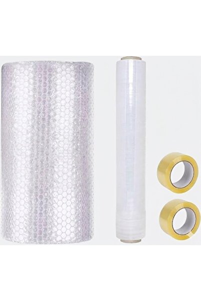 Zinora 4 Pack Packing Material 1 x Bubble wrap 1 x Clear Wrapping Roll 2 x Cl...