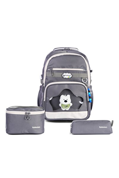 Relaxion Set of 3 Children's Primary School Bags with Pen Holder and Lunch Ba...