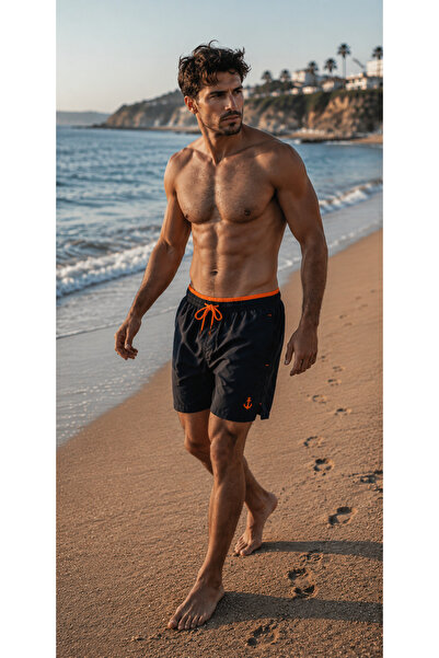 Karatopak Men's Quick-Drying Swim Shorts with Pockets, Elastic Mesh Lining, a...