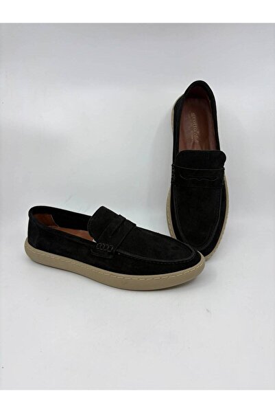 Papuccu Black Suede Men's Leather Shoes