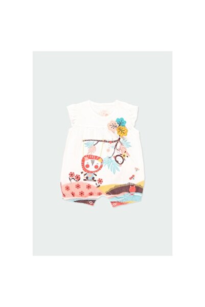 Boboli Salopetă bebeluși, bumbac organic, imprimeu cu animale, multicolor, 9 ...